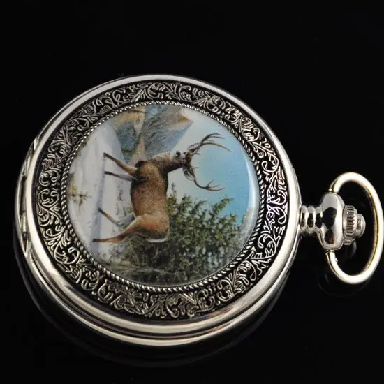 wholesale Rare Mens Deer Women Vintage Mechanical Pocket Watch us