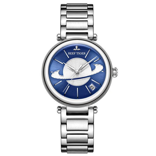 Reef Tiger/RT Роскошные Брендовые женские часы дизайнерские механические часы-браслет Relogio Feminino подарок для дам RGA1591 - Цвет: RGA1591-YLY