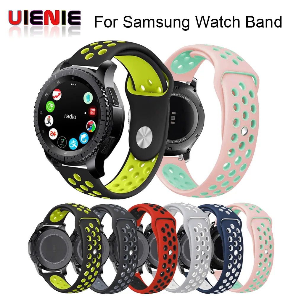 

22MM Silicone Sport Band for Samsung Galaxy Watch (46mm) SM-R800NZSAXAR 20mm Rubber Strap for Galxy Watch (42mm) Wristband