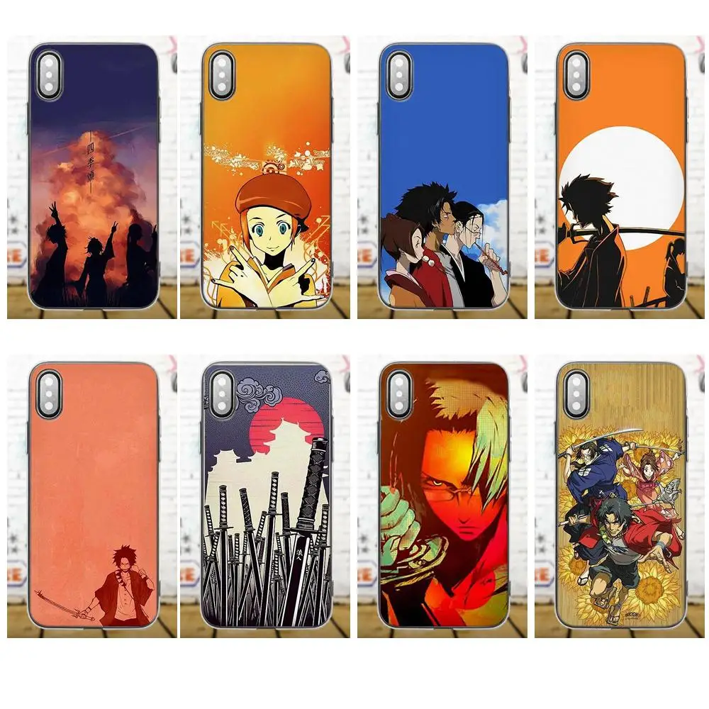 

Bixedx Soft Cases Covers For Apple iPhone 4 4S 5 5C SE 6 6S 7 8 Plus X Galaxy Grand Core II Prime Alpha Anime Samurai Champloo