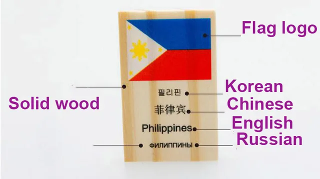 100 pcs Kids Wooden Flag Learning Block Toys Kits Domino Blocks for Children  learning World Flags Educational Toy Festival Gift 5