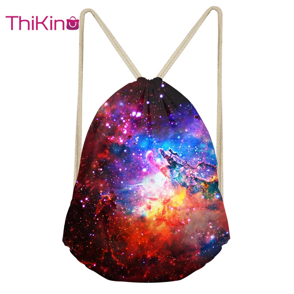 

Thikin 2019 Kids Rolling Backpack for Girls Popular Painted Design Drawstring Backpack Mini Toddler Backpack