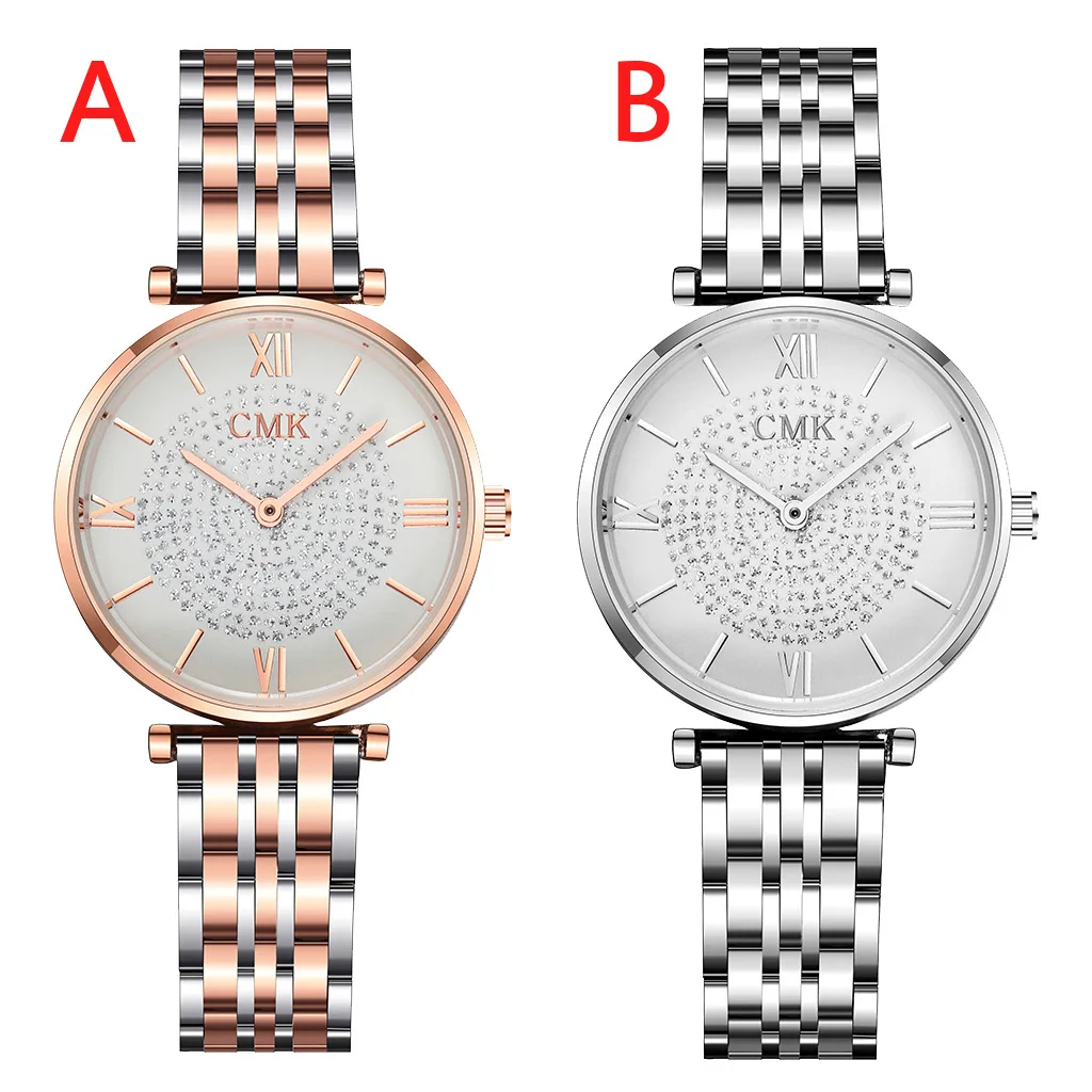 Montre Femme, современная мода, Reloj Mujer, стразы, часы для женщин, сетчатый Браслет из нержавеющей стали, роскошные Звездные наручные часы для женщин