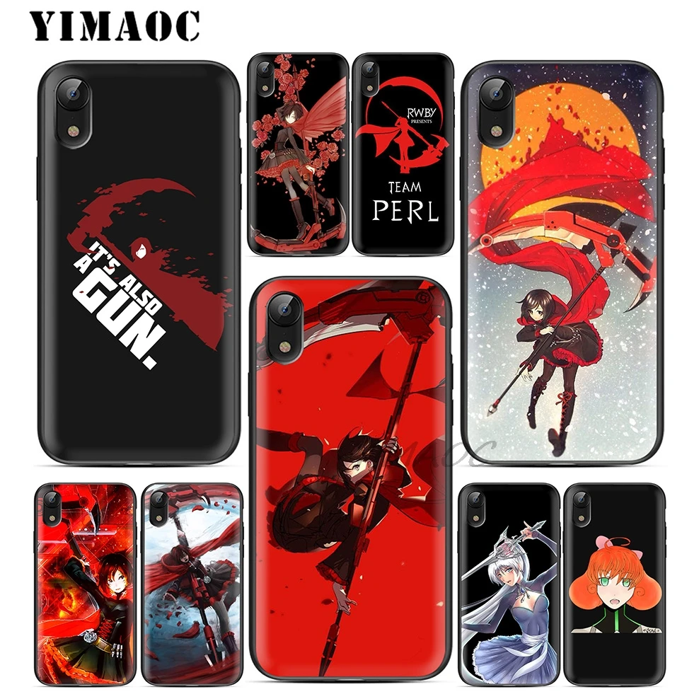 

YIMAOC RWBY Cartoon Volume 6 Soft TPU Black Silicone Case for iPhone X or 10 8 7 6 6S Plus 5 5S SE Xr Xs Max