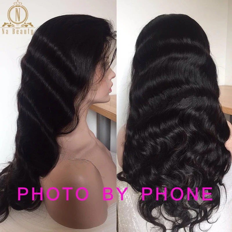 Transparent Full Lace Wigs Body Wave Glueless Pre Plucked Natural Hairline With Baby Hair Peruvian Remy Hair Wig Bleached Knots