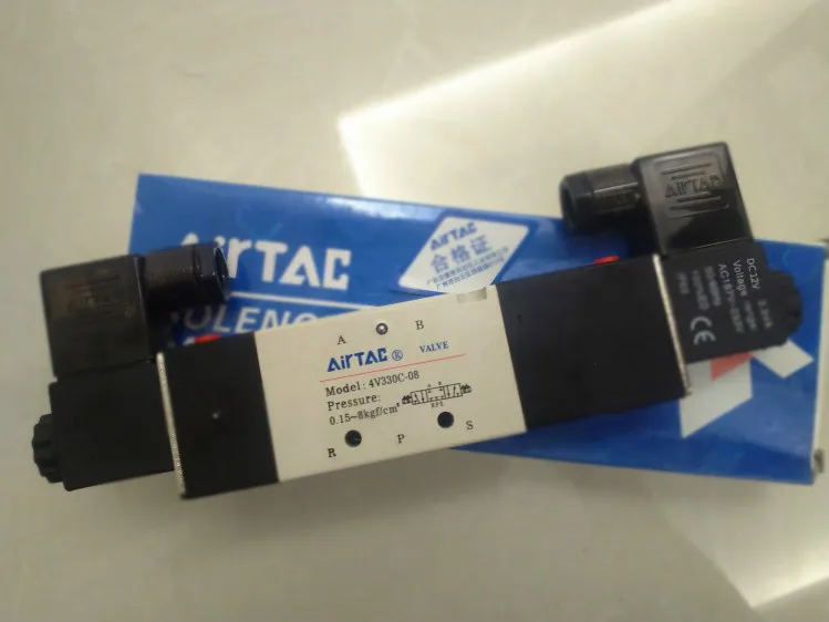 1 шт. электромагнитный клапан серии 4V330C-08 4V300(5/2 способ, 5/3 способ