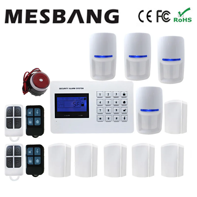security wireless gsm telephone burglar an-thief alarm system with Russian Spanish English language free shipping By DHL Fedex |