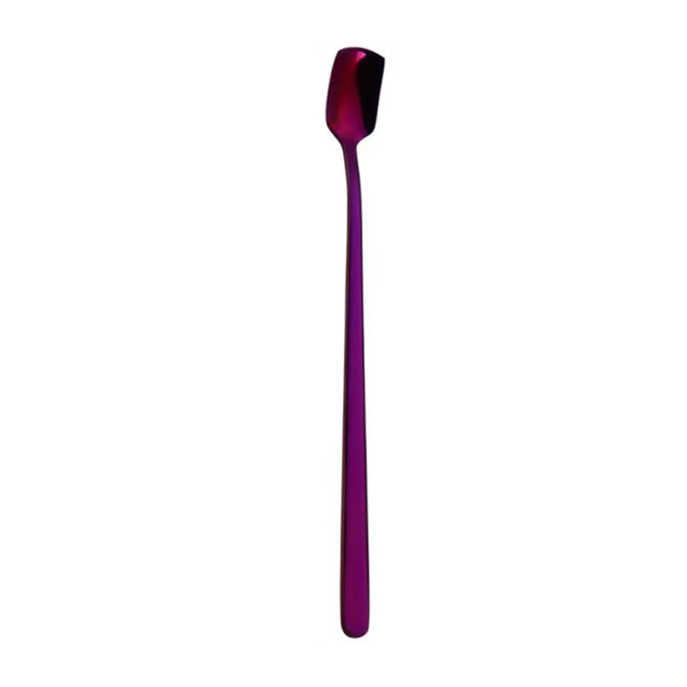 Многоцветный Радужное мороженое десертные кофейные нержавеющая сталь для ложек с длинной ручкой кружка для напитков ложка посуда кухонные принадлежности
