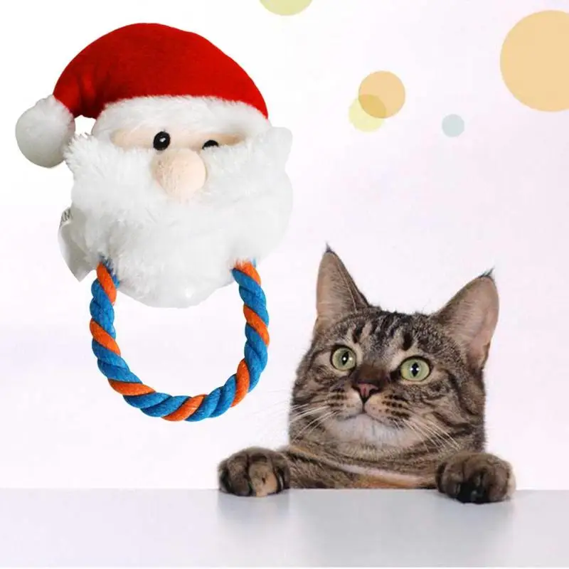 Christmas Plush Pet Dog Toy Throwing Teeth Cleaning Toys with Sounder