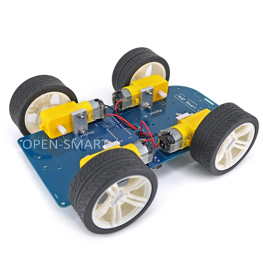 Открытым SMART 4WD Smart Bluetooth резиновые колеса Шестерни двигатель Smart Car Kit w/учебник для Arduino UNO R3 Nano STM32 Mega2560