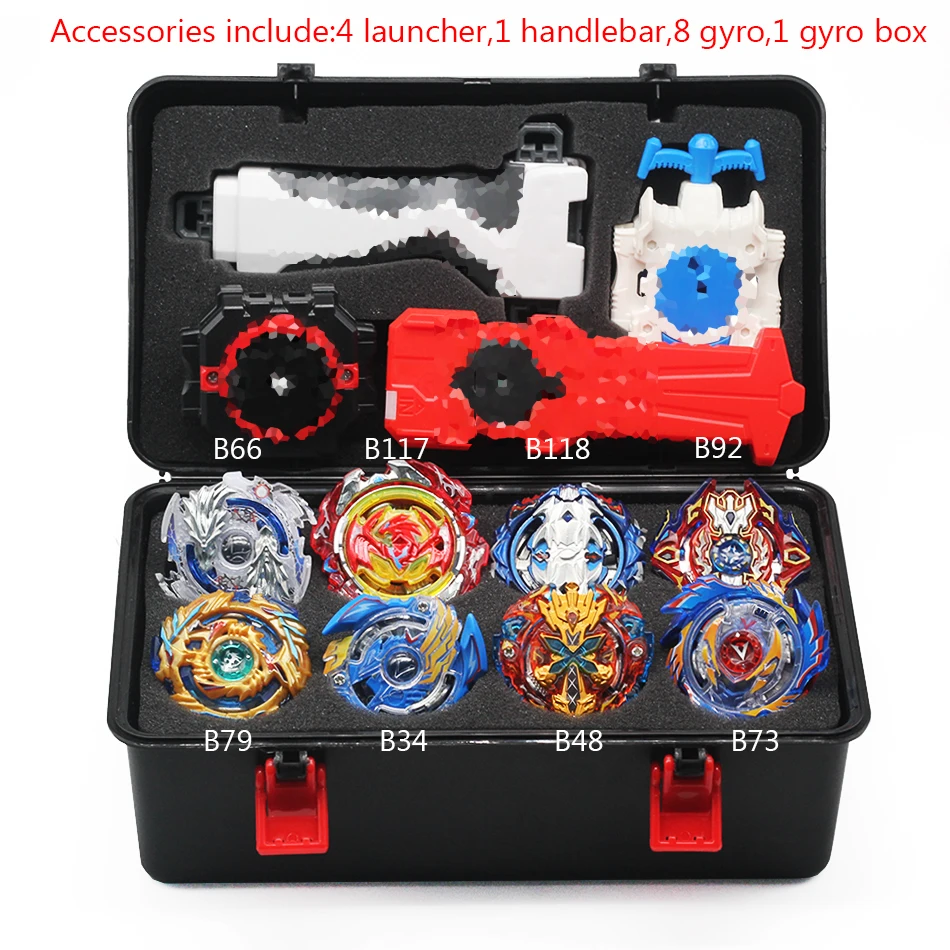 Hot B140 Beyblade Burst Bey Blade Toy Metal Funsion Bayblade Set Storage Box With Handle Launcher Plastic Box Toys For Children