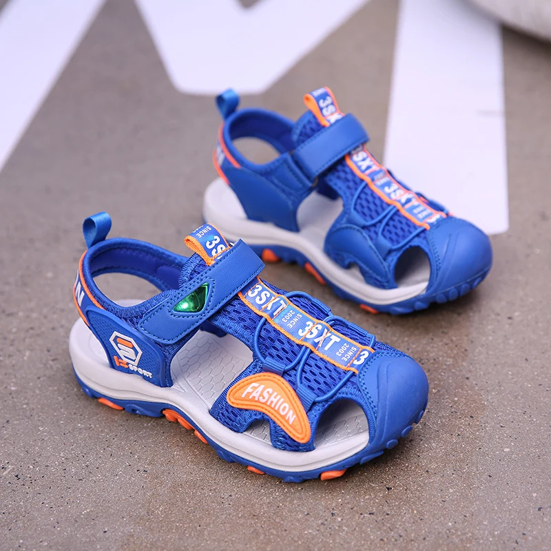 

2019 Brand Summer Beach Sandals Kids Sandals boys Leather Summer Shoes Casual Sport Sandals For Big Boys Toddler Eur 27-38