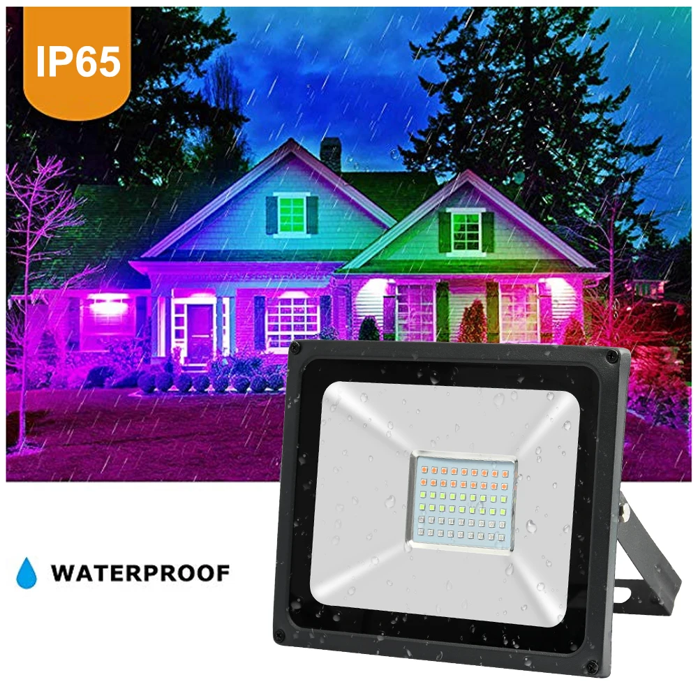 Светодиодный точечный светильник RGB прожектор 10 Вт 20 30 50 переменного тока 220 В с