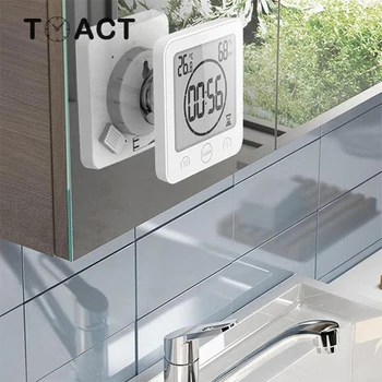 

Kitchen Wall Clock Bathroom Watch Waterproof Timer for Bathtoom LCD Digital Clocks Home Decoration Accessories reloj cocina
