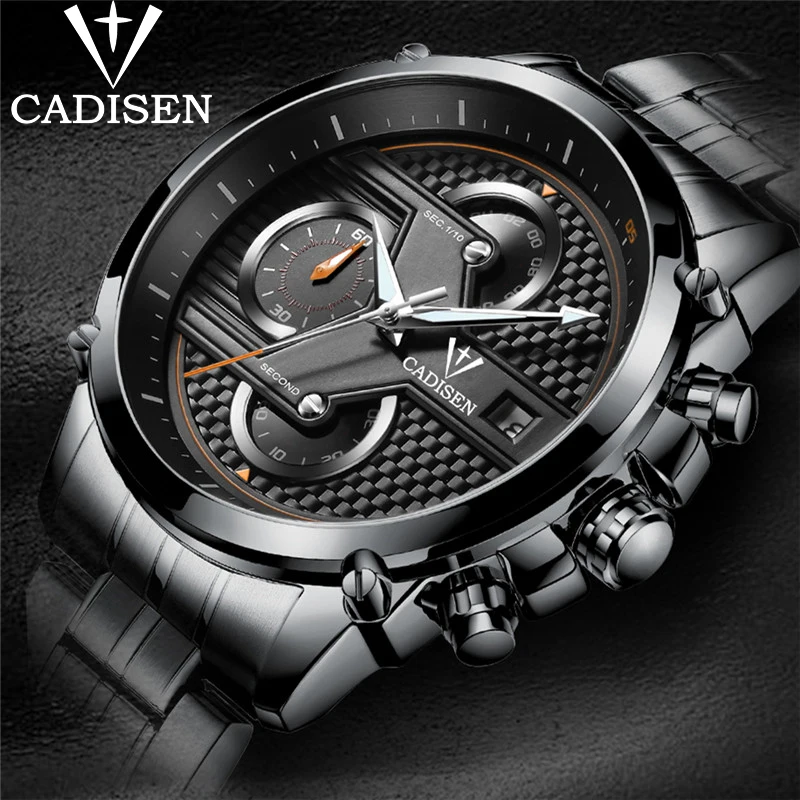 

2017 Top Luxury Brand Cadisen Men's Quartz Analog Watch Man Fashion Sport Army Military Wristwatch Male Clock Relogio Masculino