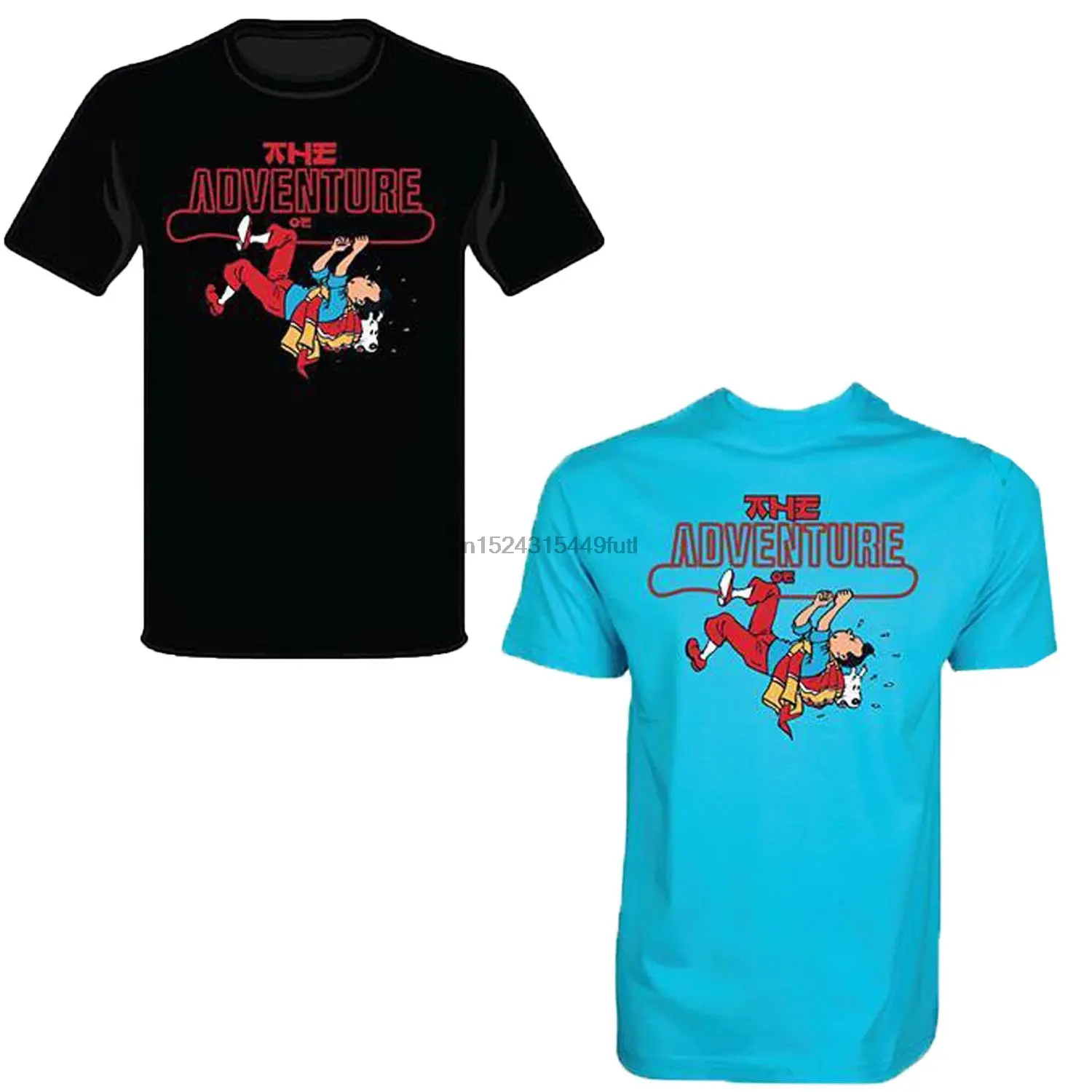 

Tintin T-Shirt Snowy Classic Adventure toon Comic Book Retro New Tin Tin T Shirt
