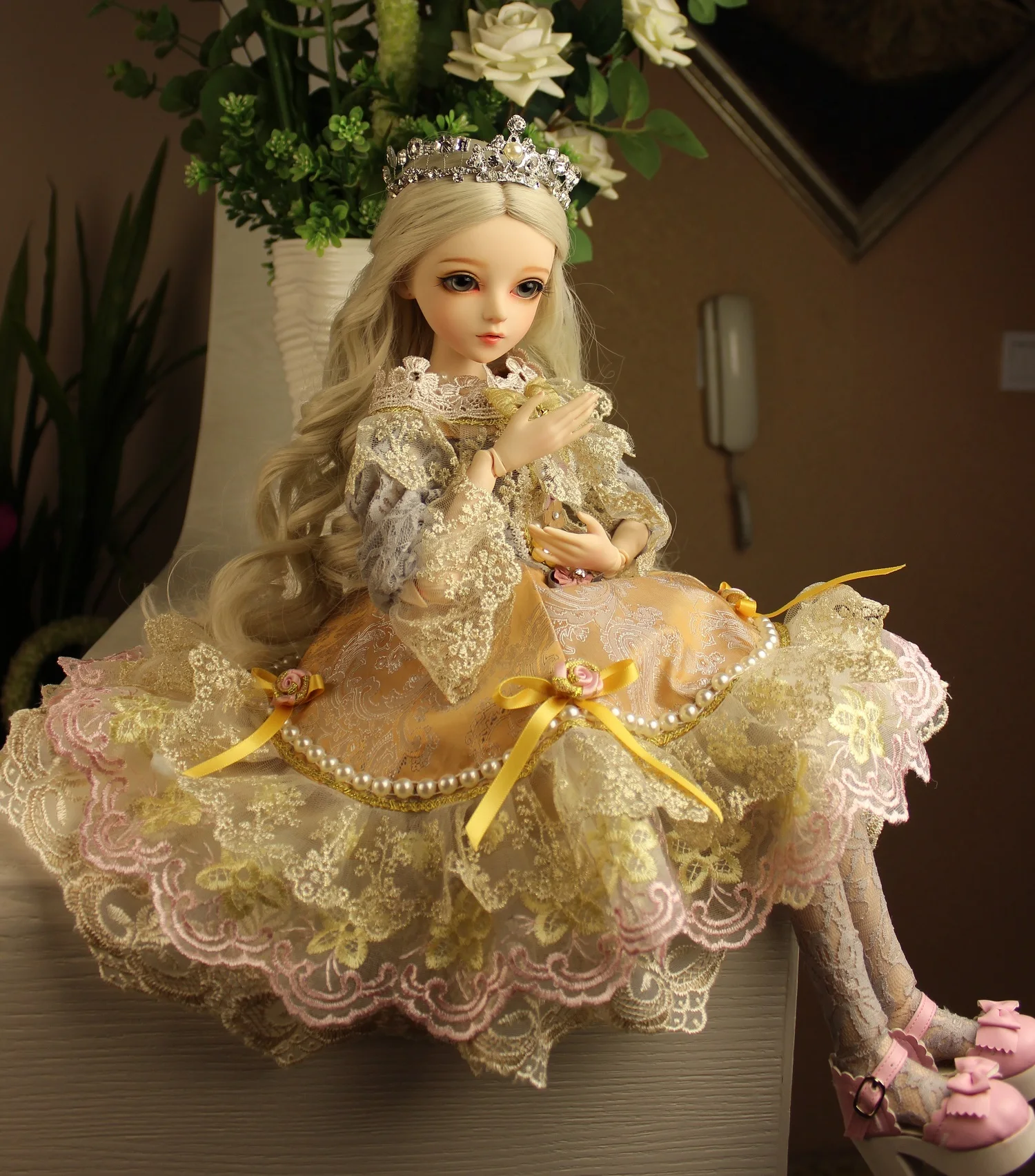 BJD 1/3 шарнирная Кукла рождественские подарки для девочек ручная роспись макияж fullset в стиле «Лолита»; платье принцессы Кукла с одеждой Карина