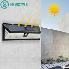 100/118 светодиодный солнечный свет открытый беспроводной PIR датчик движения Сад Солнечная лампа водонепроницаемый освещение безопасности