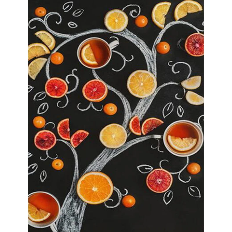 

new Diamond Embroidery Sale Decoration Home Full Square/Round Drill Resin 5D DIY Diamond Painting Orange Tree home decor l864
