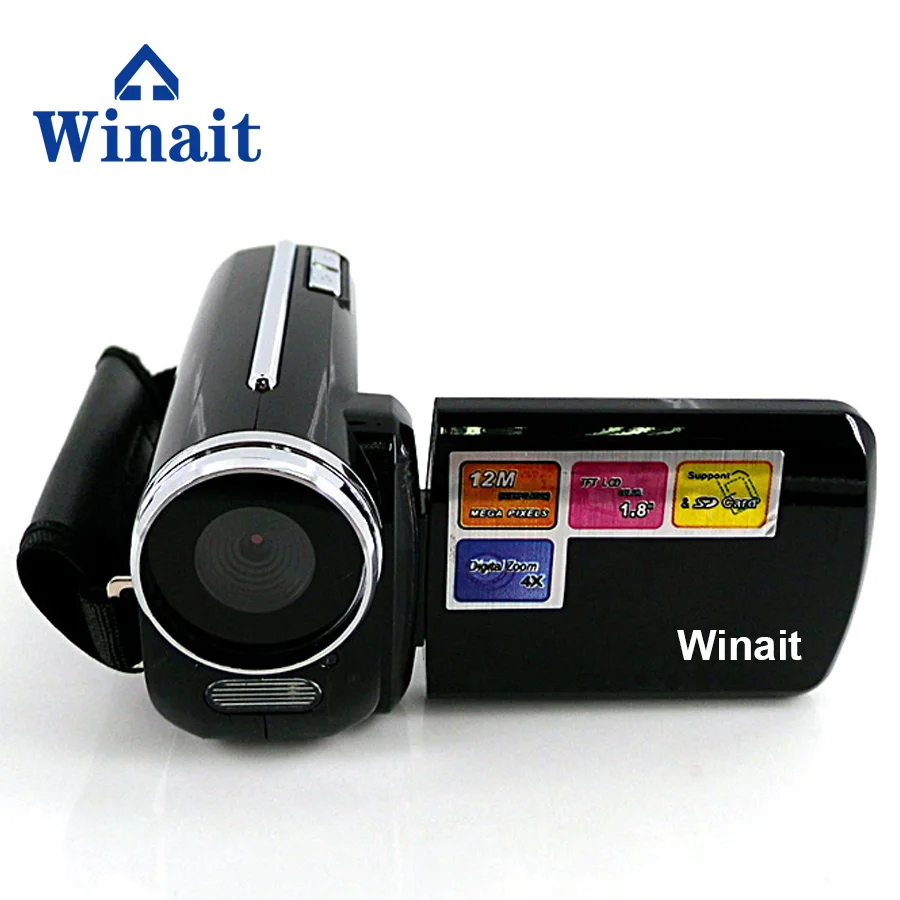 Winait Max 12MP цифровая видеокамера с 1.88 ''tft дисплей и 2 светодиодная вспышка света мини-камера с 8 ГБ sd-карта