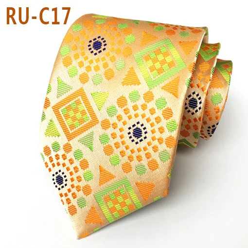 67 цветов, шелковый галстук для мужчин, жаккардовый, 8 см, Модный Цветочный галстук, деловой галстук для свадебной вечеринки, галстук, подарок для Него - Цвет: RU-C17