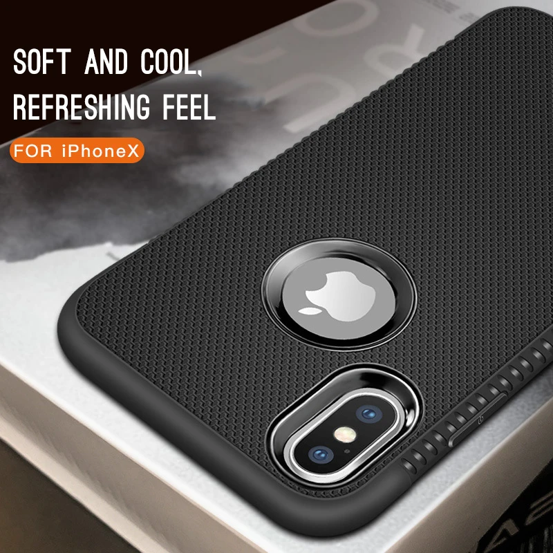 cheap Fashion Carbon Fiber Soft TPU Matte Case For iPhone X XS MAX XR 7 8 6 6S Plus Shockproof Slim Cover Shell for iPhone XS