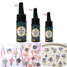 Recém 10/15/25g diy uv resina cura ultravioleta solar cura luz solar ativado cola dura