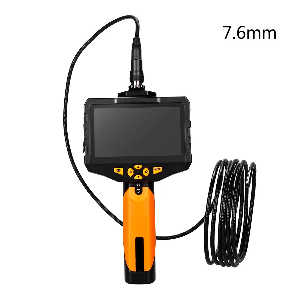 

NTS300 7.6mm endoscope camera Snake Inspection Endoscope 6 LEDS Borescope 1M/3M/5MTube Camera 4.3" LCD Display Monitor DVR