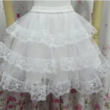 Белый хлопок подкладка оказать юбка, Лолита костюм коллокации жесткий газовая юбка распродажа