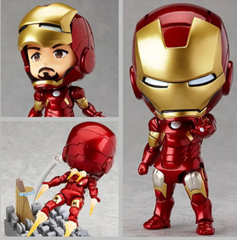 Милый Nendoroid " кино Железный человек Mark7 Tony полный набор ПВХ фигурка Коллекция Модель игрушки#284 Ironman