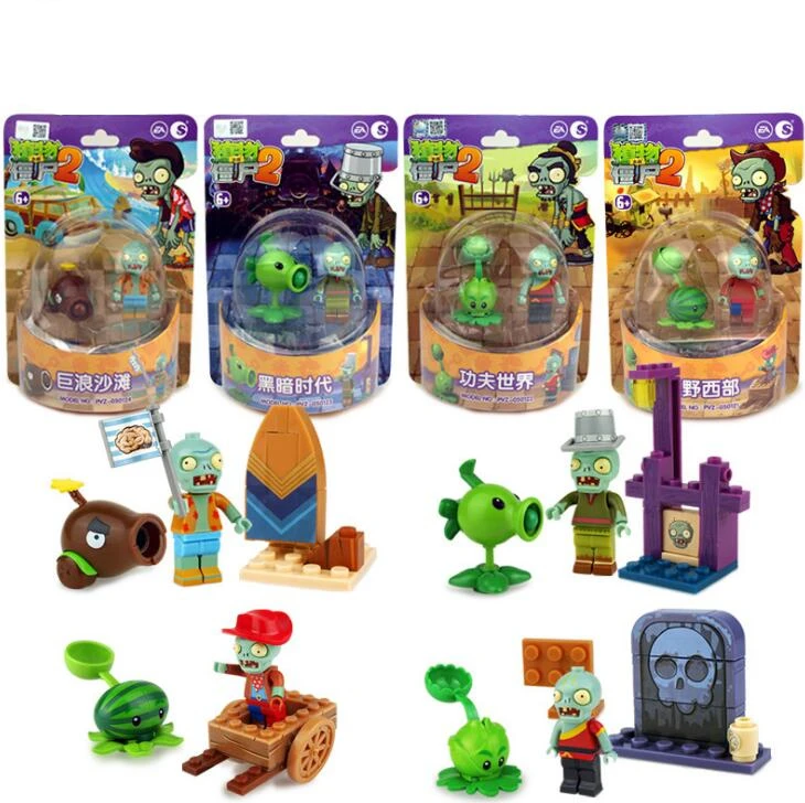 

New2 style plants vs zombies Set Anime Game Building Blocks Bricks Compatible With Legoingly gifts
