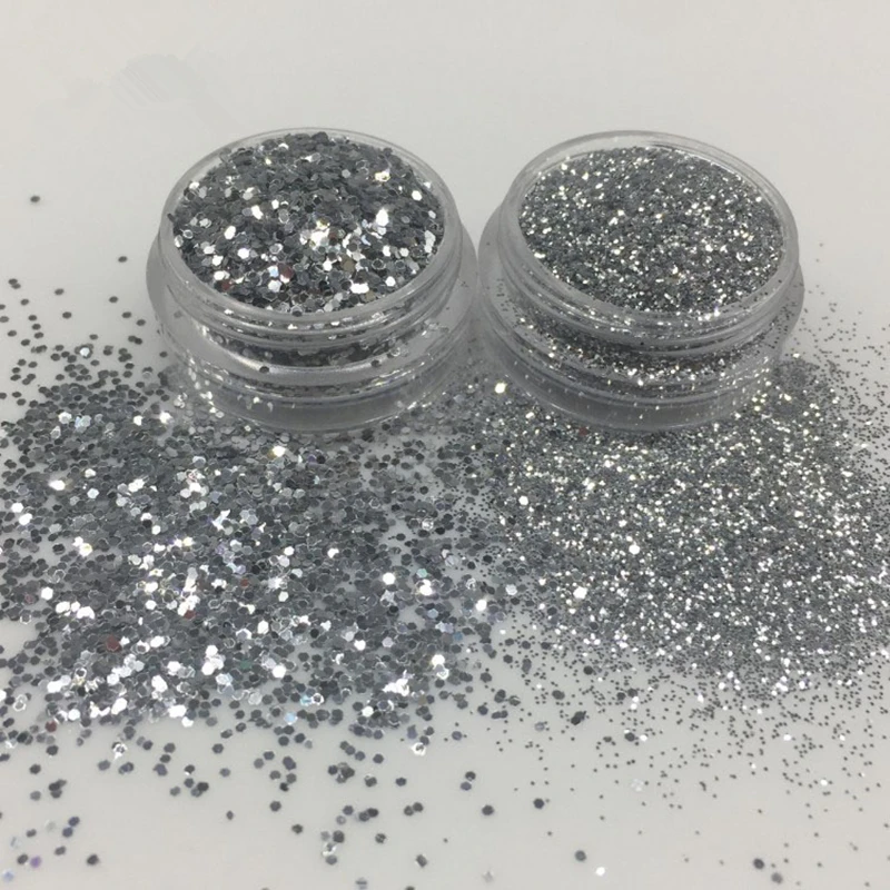 silver glitter dust