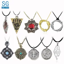 SG 20 pz Elder Scrolls amuleto Morrowind ciondoli collane fratello scura dinosauro triangolo uomo gioielli all'ingrosso