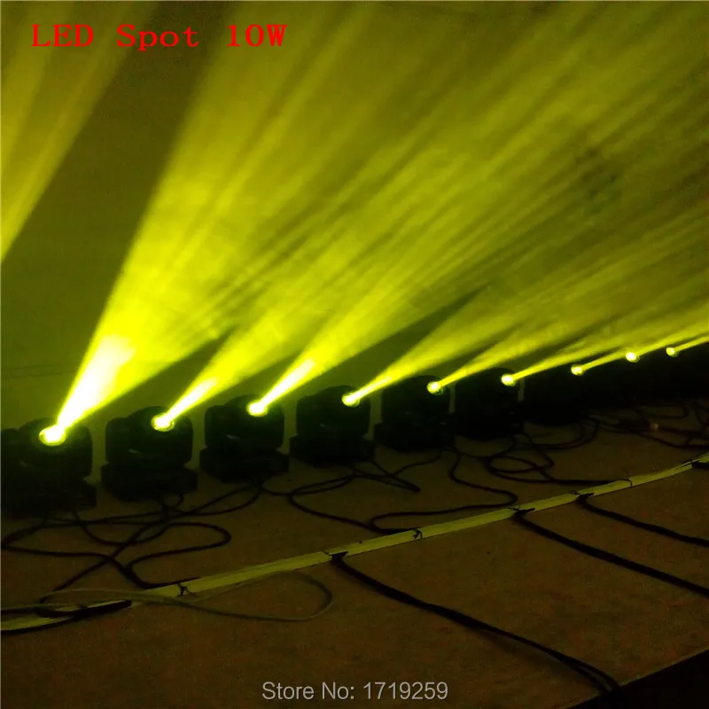 

2pc/lot DMX Stage Spot Moving 8/11 Channels 10W CREE High Power LED Mini Moving Head Fast Shipping