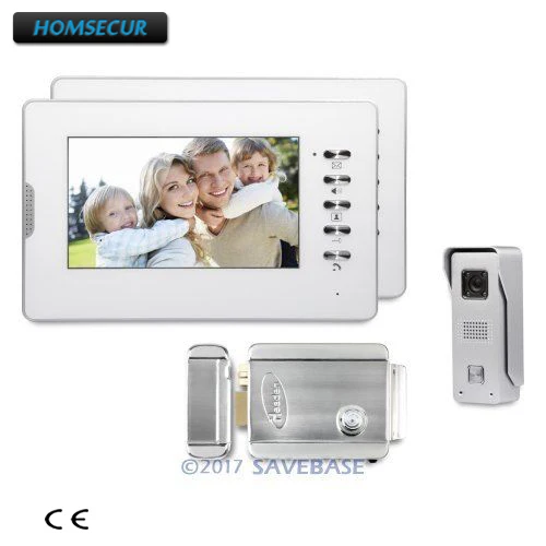

HOMSECUR Wired Video Door Entry Call System Electric Lock with Keys Included