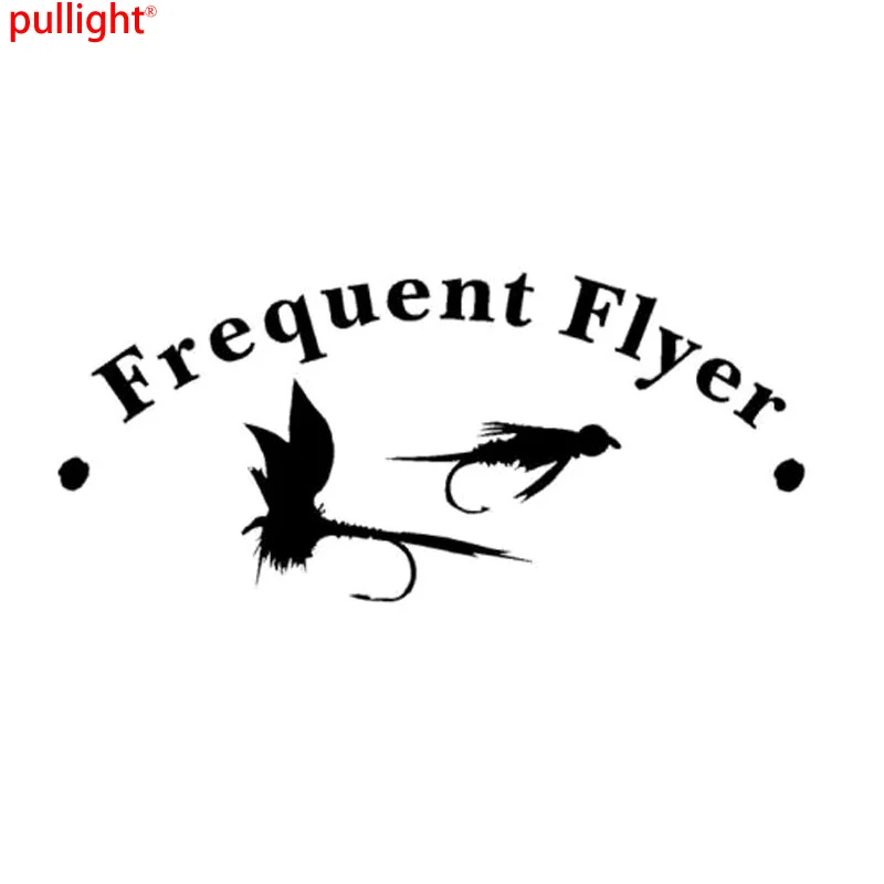 16cm*7cm Frequent Flyer Fly Fish Fishing Lure Fun Car Sticker Car