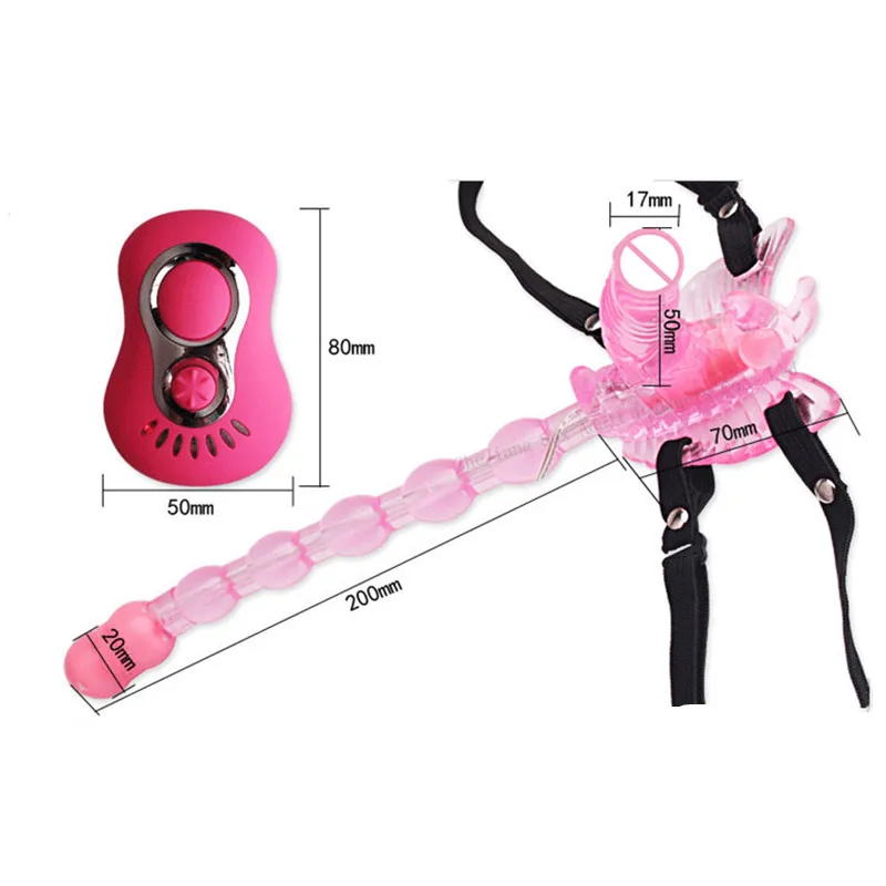 Remote-control butterfly strap-on vibrator Ice cube vibrator