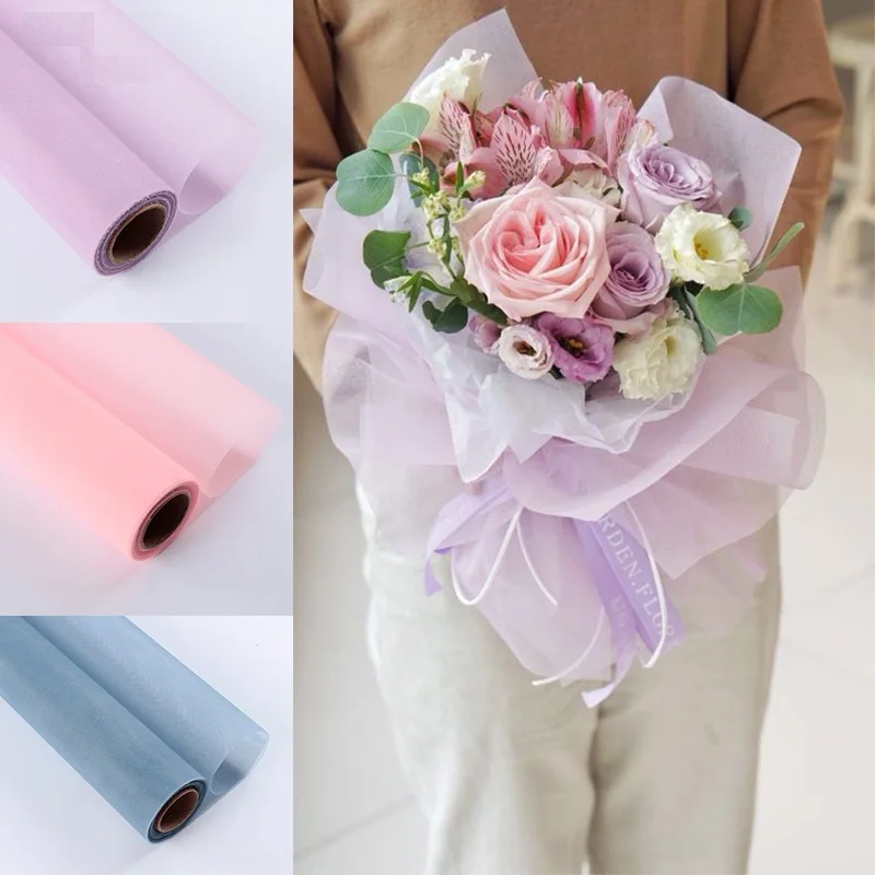 50 см * 5 лет/лот марлевые цветы упаковка DIY декоративные кружева букет ремесло