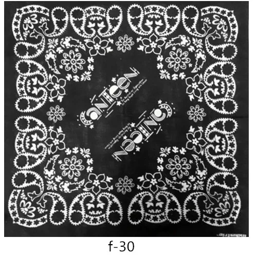 100% Cotton  Hip Hop Skull  Black Paisley Bandana Bandanna Headwear/Hair Band Scarf Neck Wrist Wrap Band Headtie For Women/Mens head scarf men