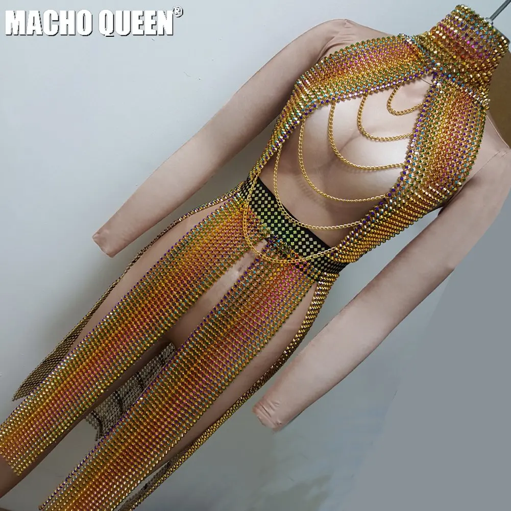 

Holographic Summer Musical Festival Rave Spike Outtfits Gear Clothes Drag Queen Costumes Singer Stage Dance