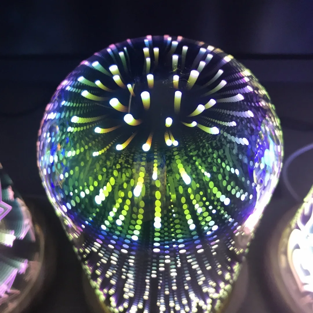 1pc 3D USB Glass Starburst Colorful LED Table Lamp Accent Bedside Night Light Decor 2019 Newest