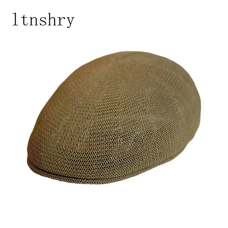 

2019 new Summer Mesh Beret Caps Casquette Gorras Spring Sun Breathable Bone Hats Womens Mens Black Flat Cap Vintage Berets bone