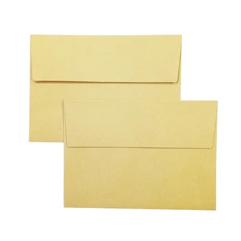 

50 Pcs/lot Classical Kraft Blank Paper Envelopes Wedding Invitation Envelope Gift Envelope For Card Scrapbooking Gift