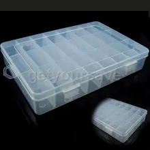 Четкая Регулируемая Ювелирные изделия из бисера Организатор Дело контейнер для хранения Box 24 Сетка