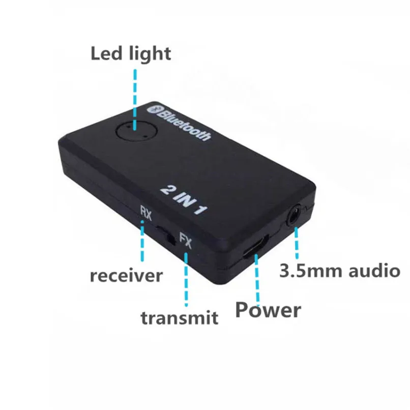 2 in 1 Wireless Bluetooth Transmitter A2DP Receiver Stereo Audio Music Adapter Bluetooth Music Adapter USB Power Cable #F30NT05 (2)