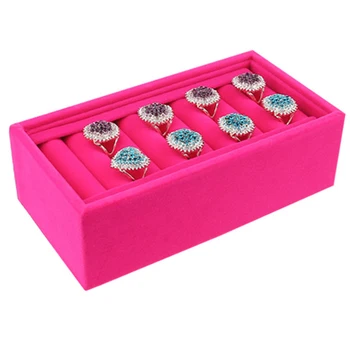 

High Quality Rose Red Velvet Bracelet Jewelry Display Holder Stand Rack Bracelets Boxes Accessories Shelf Ring Earrings Frame