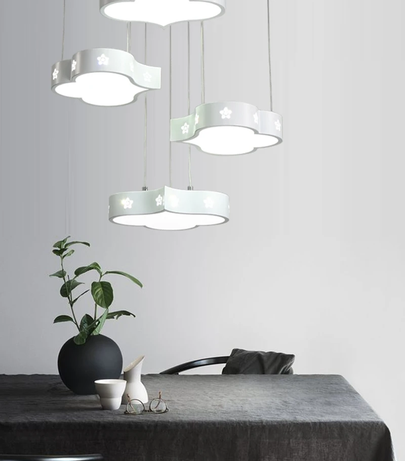 Nordic простой акрил светодиодный подвесные светильники 3/4 облака обеденный для комнаты, Подвесная лампа современная люстра для кафе-баре