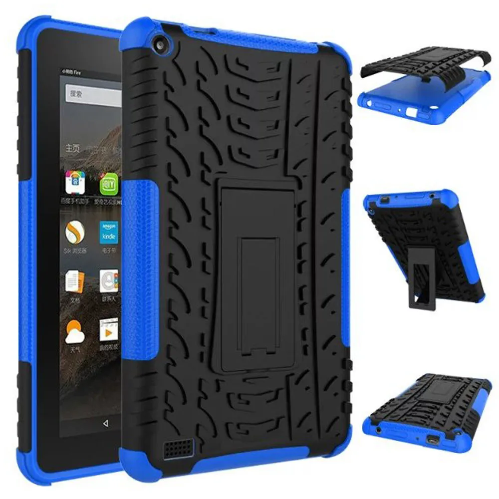 

Mosunx Tablets Case Rubber Shockproof Hybrid Hard Case Cover Stand Holder For Kindle Fire HD7 2019BU YE3.14