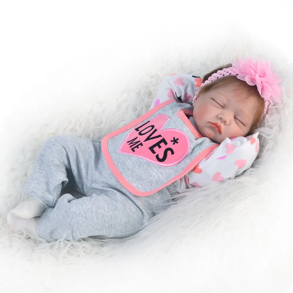 

KEIUMI Silicone Reborn Baby Dolls With Cloth Body 22 " 55 CM Bebe Reborn Toddler Boneca lol Kids Playmate Surprise gift