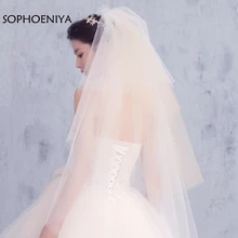 Новое поступление белая Фата невесты 4 слоя свадебная вуаль veu de noiva Abendkleider velos de novia accesorios mujer velo novia